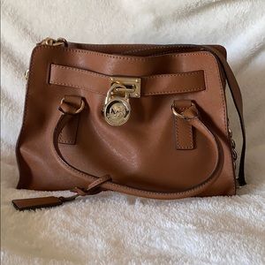 Michael Kors Hamilton leather satchel purse
